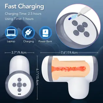 Automatic Male Masturbator Hands Free Penis Pump with 9 Thrusting Speed 3D Realistic Silicone Textured Pocket Pussy Male Stroker