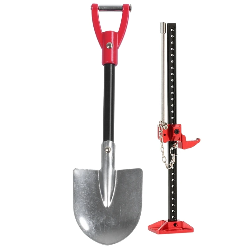 

RC Rock Crawler 1:10 Accessories Metal Shovel With 1/10 Scale Rc Car Hi-Lift Jack Tool Simulation Toys-Drop Ship