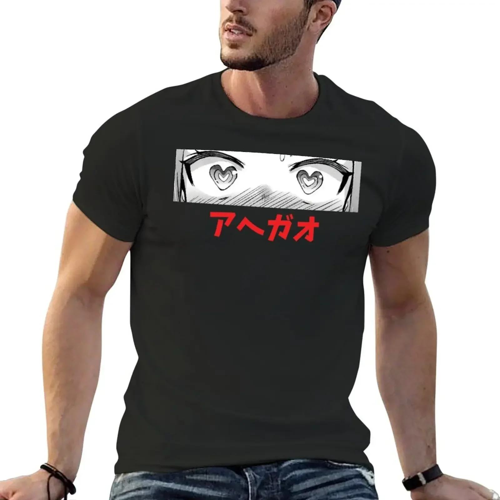 

Oeil Ahegao Anime T-shirt Blouse vintage customs t shirts for men pack