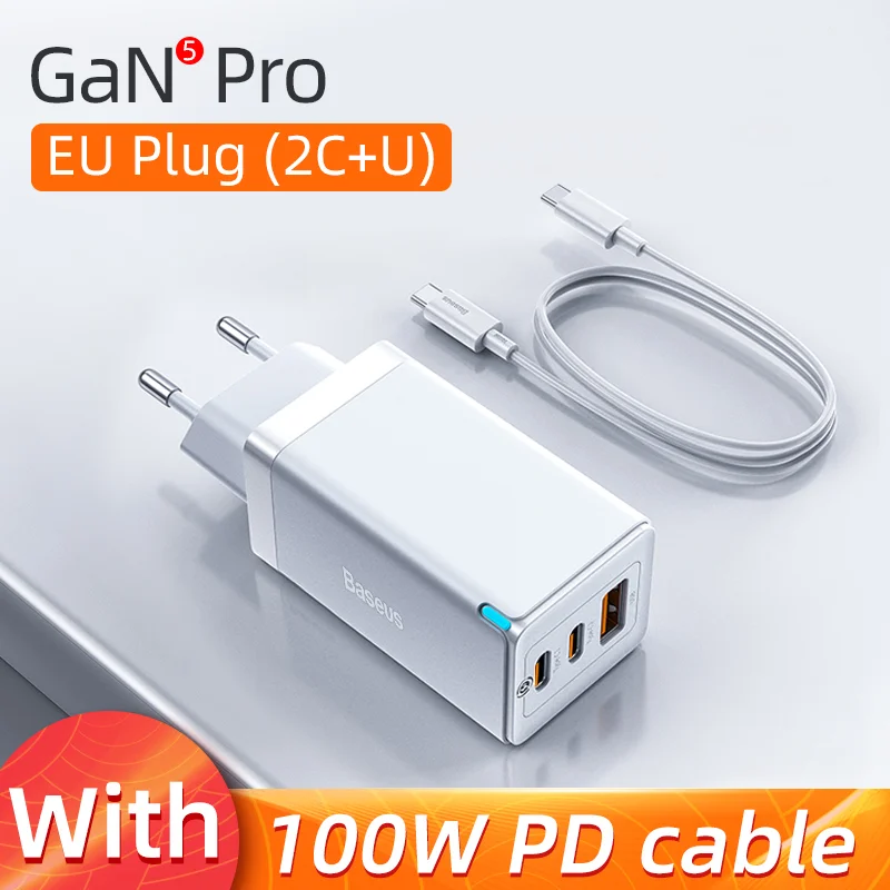 Baseus Gan 65W Usb C Cargador Quick Charge 4,0 3,0  Gan 65W Usb Charger Pd  Type C-Cargadores de teléfonos móviles-Aliexpress