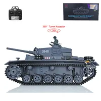2.4G HENG LONG 1/16 7.0 Plastic German Panzer III L RTR Radio Control Model Army RC Tank 3848 360° Turret BB Pellet TH17340-SMT4 1