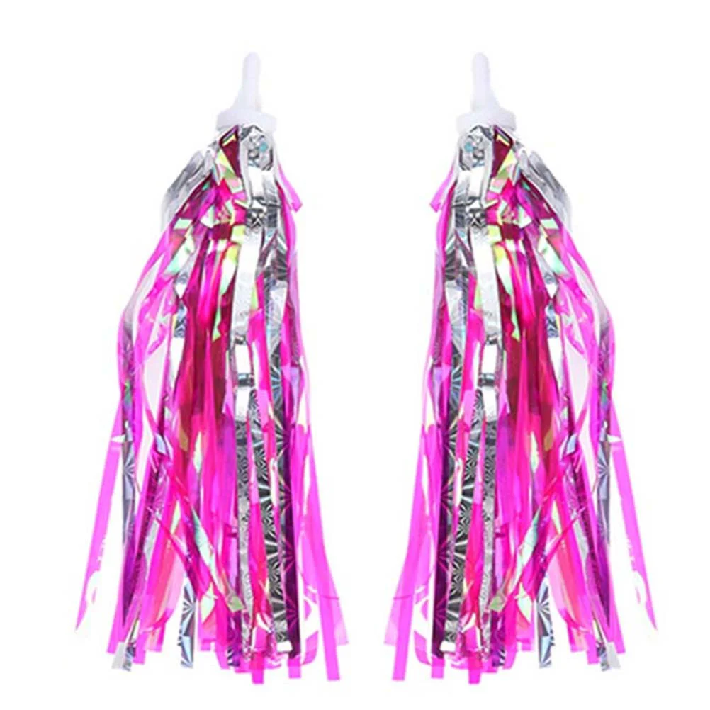 

Tassel Ribbon Scooter Handlebar Streamers Grips Ribbon Easy Attach to Bikes Handlebars for Kids Children