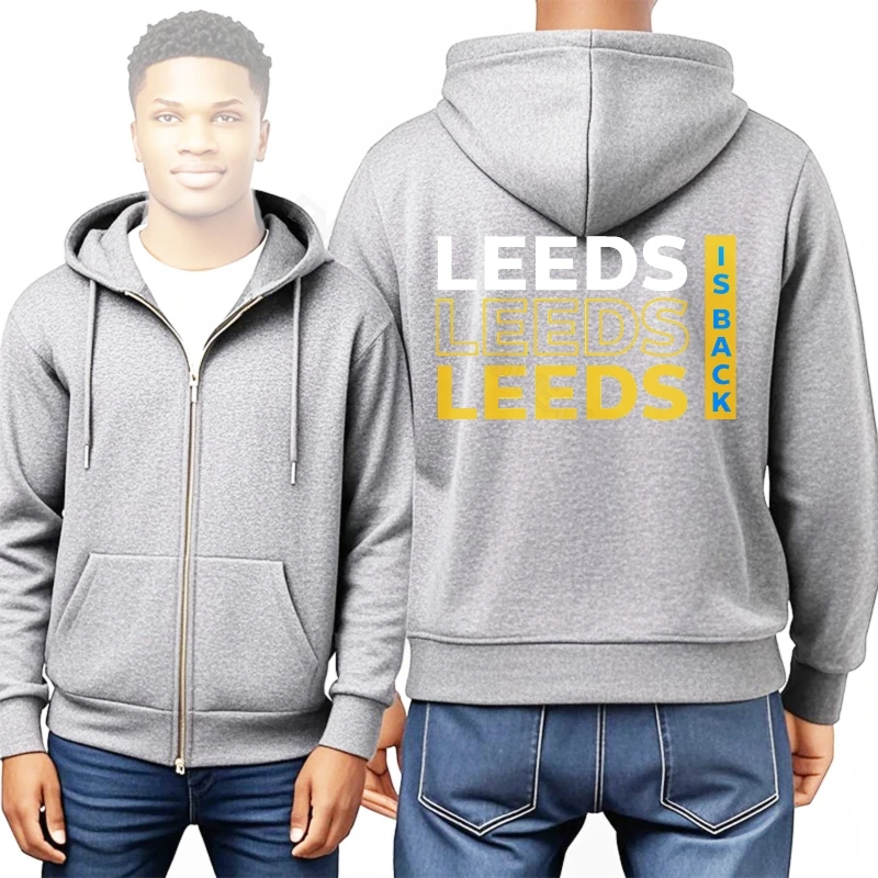 hoodies for man Spring Streetwear Sweatshirt Leeds Leeds Leeds In Yellow Travel Relaxed Fit hoodie Retro Breathable hoodie for