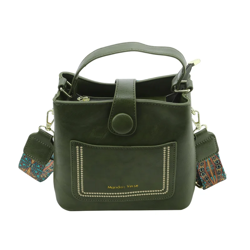 

Сумки-мешки из искусственной кожи, винтажные простые маленькие сумки через плечо для женщин, модные сумки, повседневные универсальные сумки через плечо