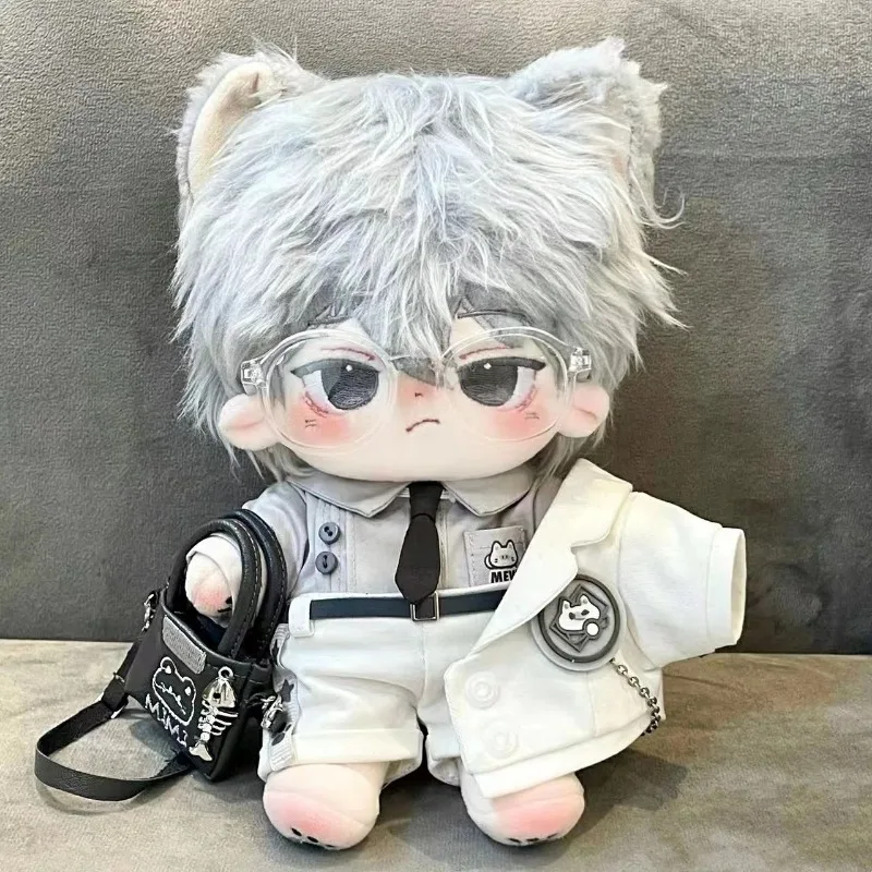 20cm Plush Doll Clothes Gentle White Suit Cool Costumes Anime Kpop Skz Outfit Toys Accessories Children Gifts Free Shipping 2
