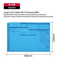 Tapis de plate-forme de bureau en Silicone, pour Station de soudage, fer, téléphone, réparation PC, isolation thermique magnétique, sans plomb, S-160 6