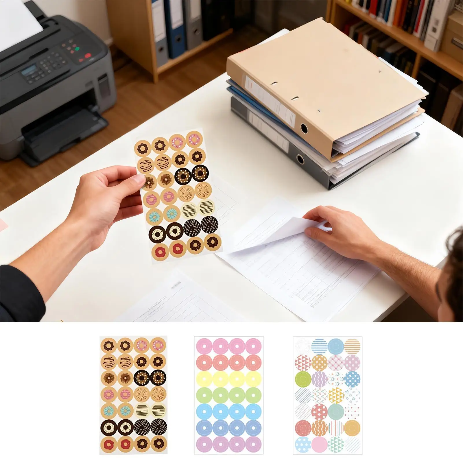 Paper Hole Reinforcements Round Sticky Reinforcers Self-adhesive Hole Protectors For Paper For Drafting Loose Notes Package Book