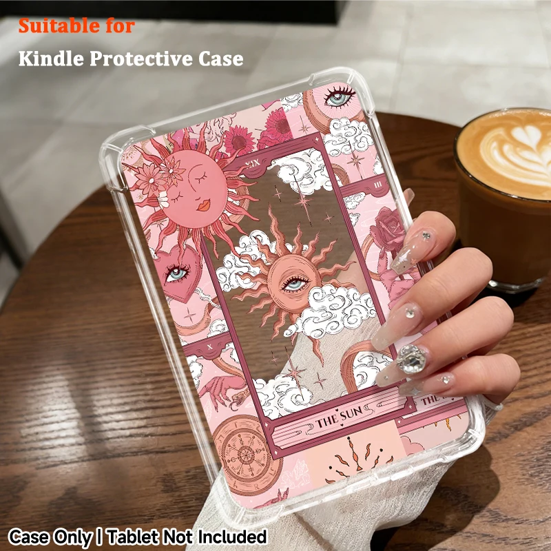 Funda delgada y transparente para Kindle/Kobo, para Kobo Libra/Clara 2024, Kindle Paperwhite 12/5, 10.ª/11.ª generación, cubierta protectora ligera para lectura.