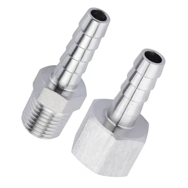 1/8" 1/4" 3/8" 1/2" 3/4" BSP NPT Male Female To 4 5 6 8 10 12 14 16 19 25 mm Hose Barb 304 Stainless Steel Pipe Fitting Connetor