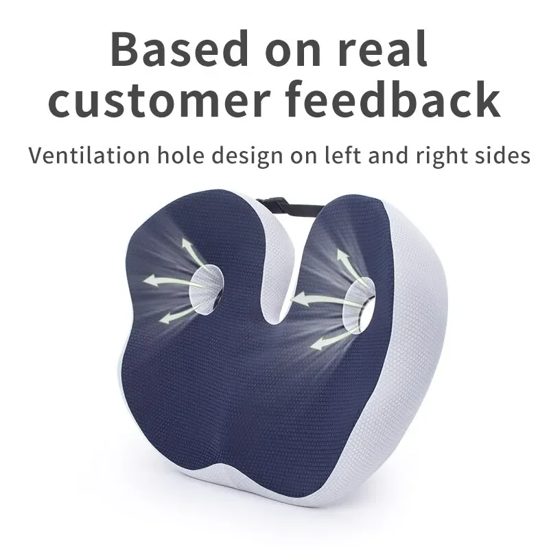 Comfort Memory Foam Office Chair Seat Cushion Pain Relief for Coccyx Hemorrhoid Tailbone Prostate Sciatica Pelvic Sores 4