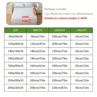 Drap-housse rafraîchissant en Fiber de bambou 1p, housse de protection de matelas respirante avec poche profonde pour l'été 3