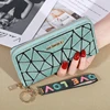 Women's Wallet Keychain Handheld Bag Multi Card Card Card Bag Brilliant Fashion Lingge Phone Bag Women's New Long Zero Wallet 3