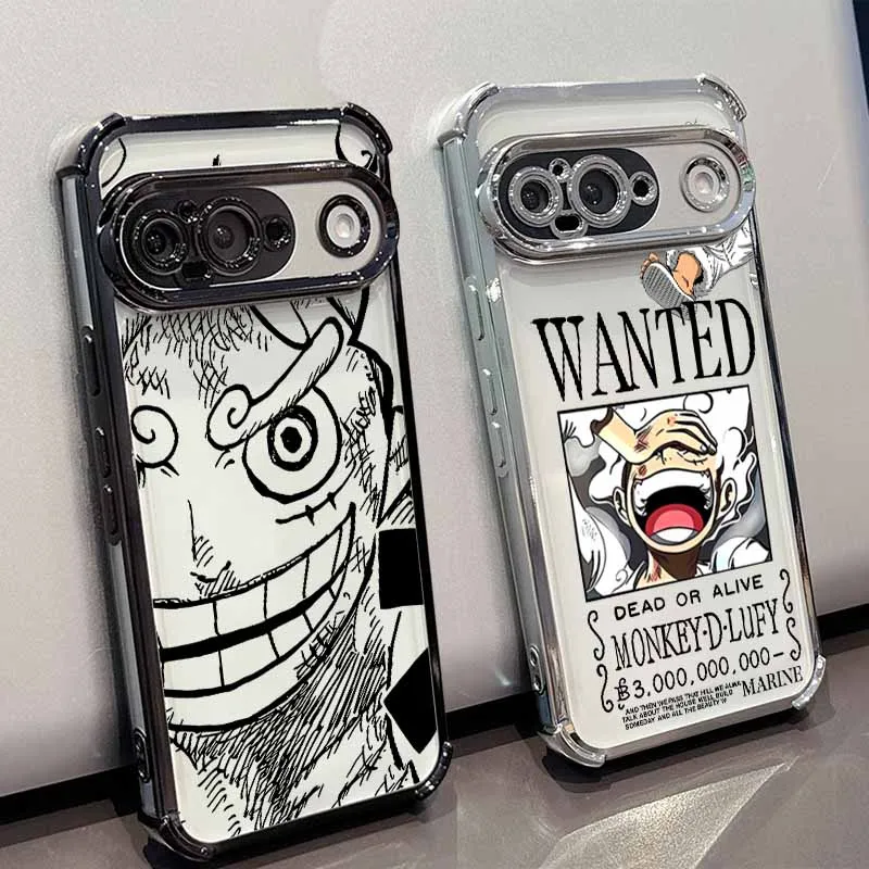 Plating Drop-Proof Transparent Soft Anime Phone Case