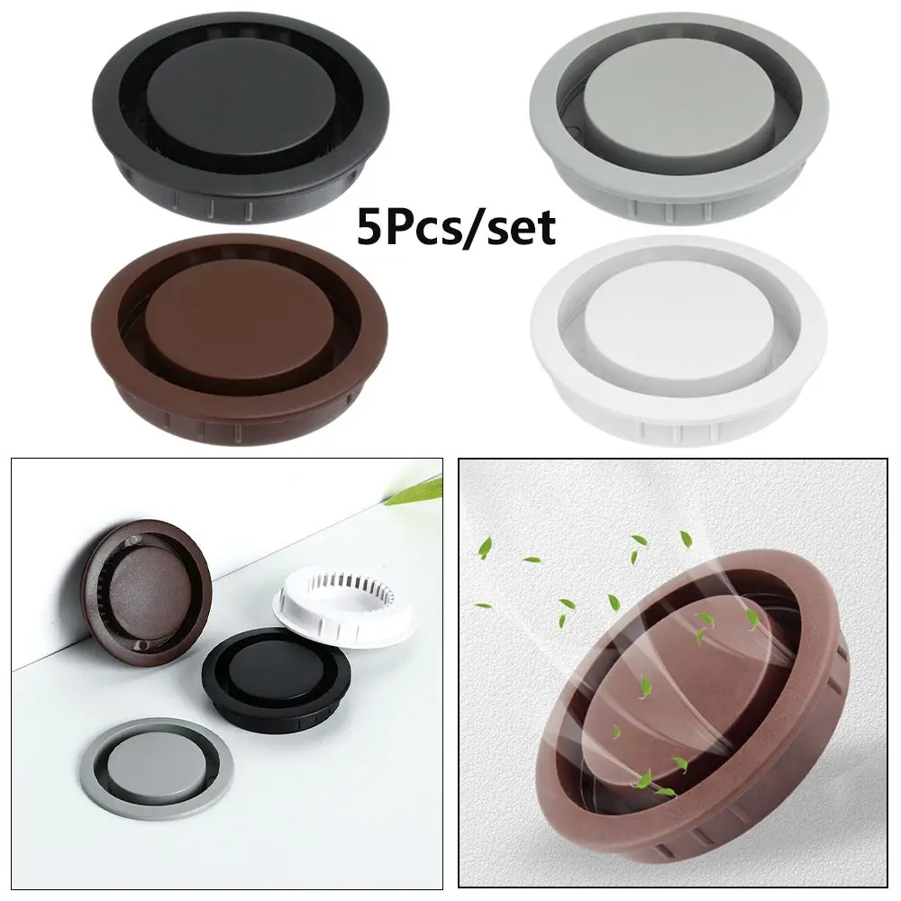 

5pcs/set Wardrobe Cabinet Embedded Ventilation Cover Shoes Cabinet Hidden Air Vent Grille Plug Cover Furniture Hardware
