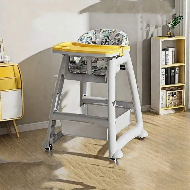 6-in-1 Adjustable Baby High Chair  Convertible Dining Seat with Removable Tray Design & Safety Harness for Home & Restaurant Use 3