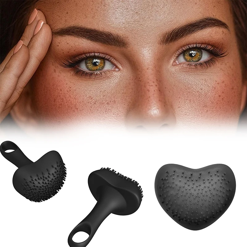 「Aux Freckles 실리콘 스탬프 천연 가짜 주근깨 메이크업 브러쉬 소프트 여성용 뷰티 주근깨 도트 스팟 보조 메이크업 도구」