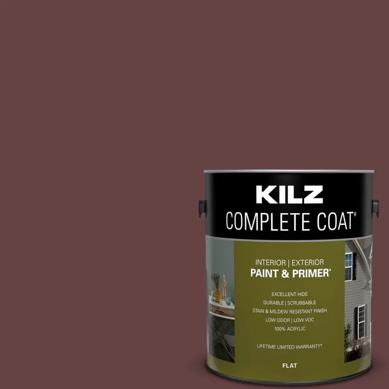 

Coat Paint & Primer, Interior/Exterior, Flat, Boysenberry Pie, 1 Gallon