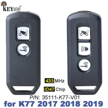 Keyforkess 434MHz ID47 P/N: Fob portachiavi remoto per Smart Card per Scooter per Honda K77 2017 2018 2019