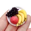 1:12 Mini Simulation Artificial Fruits and Vegetables Doll House Vegetable Bamboo Basket Miniature Accessories for Children 3