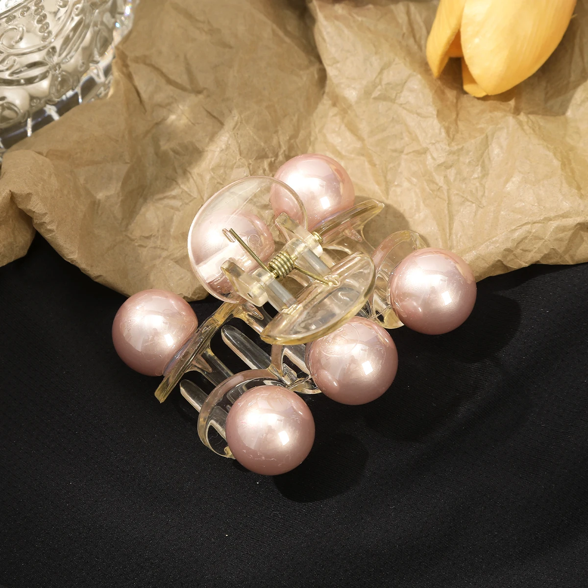 Pearl Sweet Hair Claw For Women Simple Ponytail Hairpin Ladies Temperament French Hair Crab Clip Fashion Hair Accessories