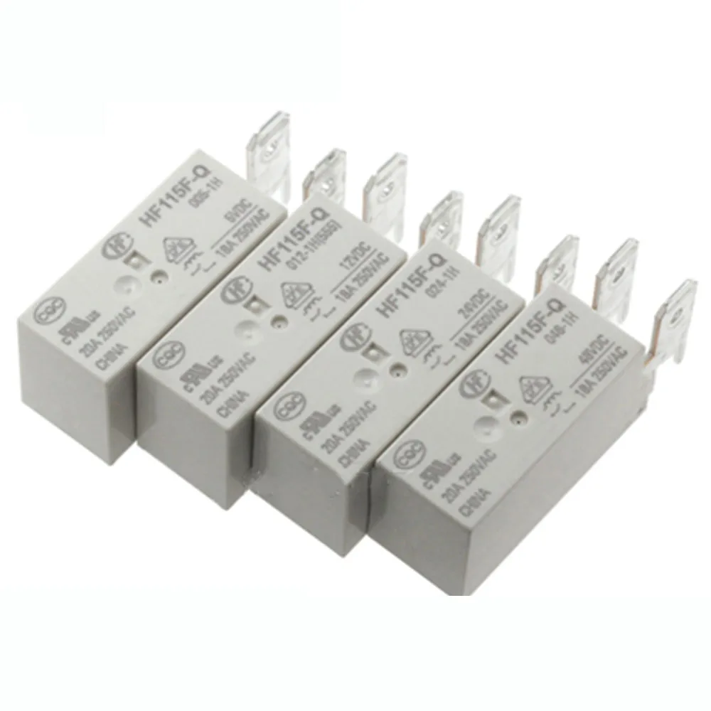 

10pcs/lot New Power Relay HF115F-Q-012-1H HF115F-Q-024-1H HF115F-Q-048-1H HF115F-Q 005-1H HF115F Q 012 1H 12VDC 24V 48V 5VDC