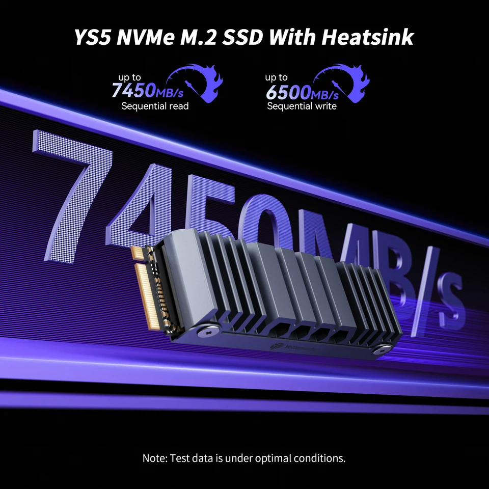 Yottamaster SSD Nvme M.2 7450MB/S PCIe 4.0 4TB 2TB 1TB Internal