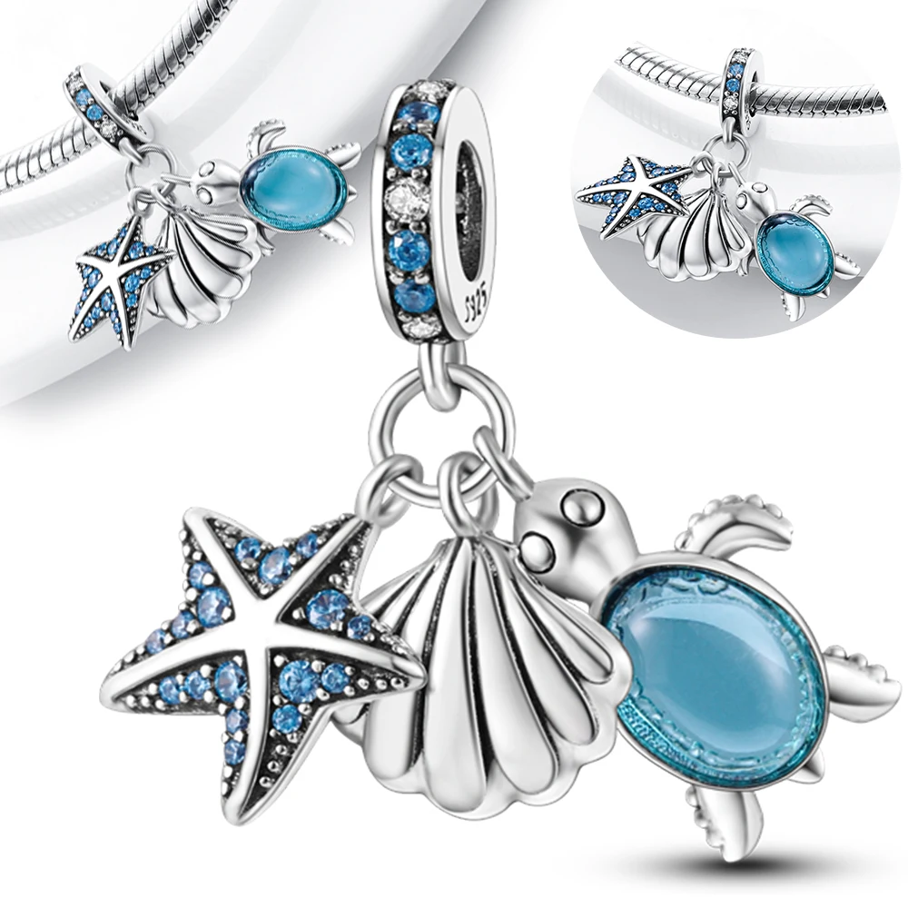 

Очаровательные ювелирные изделия Ocean серебряного цвета морская рыба Осьминог Морская звезда очаровательные бусины подходят для оригинального браслета для женщин подарок Сделай Сам Изготовление ювелирных изделий