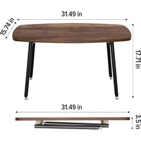 Folding Coffee Table Rustic Small Coffee Tables for Living Room Farmhouse Portable Table for Small Spaces  Century 2