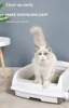 2025 Semi-automatic Litter Box Cleaning Oversized Deodorant Pooper Spatter-proof Semi-enclosed Cat Toilet 6