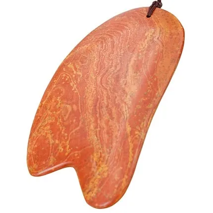 

Gua sha Red Bianstone Scraping Board Facial Beauty Face Shoulder and Neck Massage Special Tools for Shaved Face and Sand