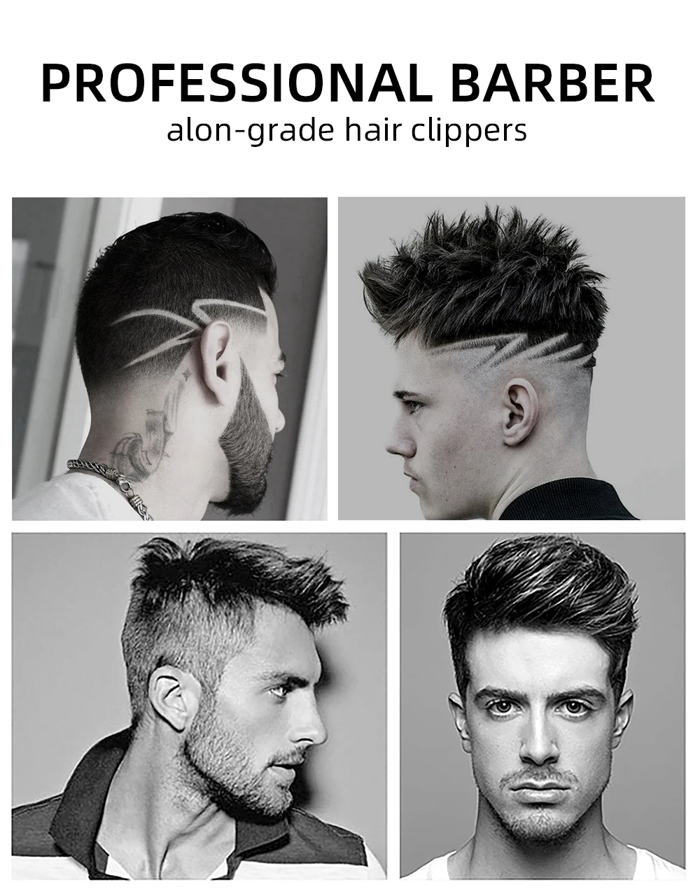 KIKIDO Profesjonalna maszynka do strzyżenia Hine Akumulatorowa maszynka do strzyżenia fryzjerskiego z bezprzewodową maszynką do strzyżenia włosów LCD dla mężczyzn KK-809A_voghion.com