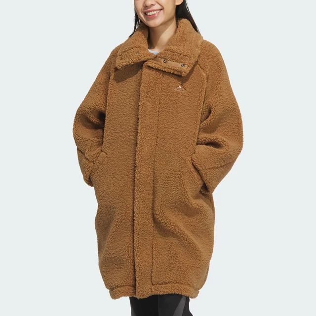 Adidas véritable nouvelle veste rétro chaude en fausse peau de mouton pour femme JX6835 1