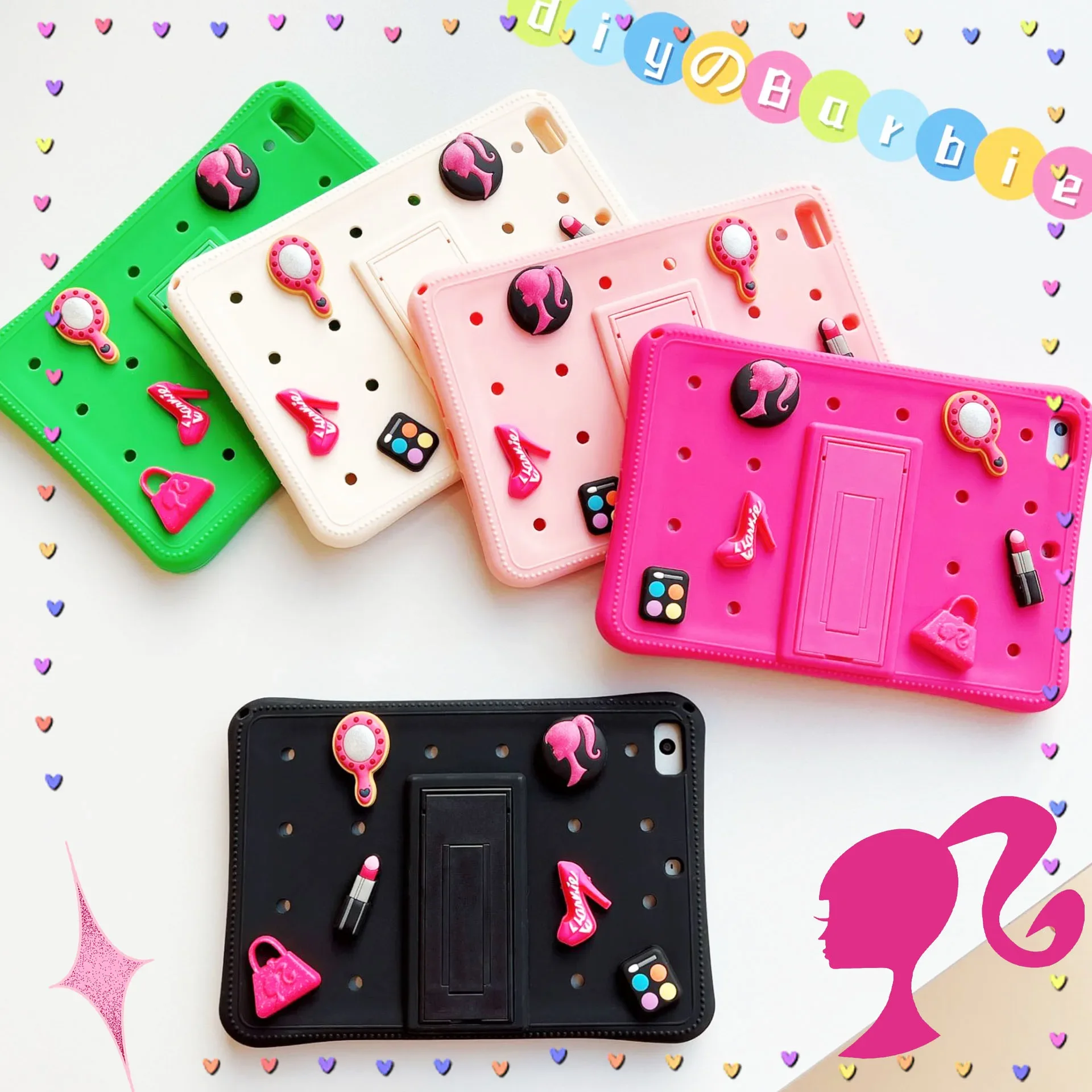 

Barbie Ipad Protective Case 2024 new style Kawaii Diy Cover Trendy Tablet Computer Shell 10.2 Inch Lovely Girls Kids Gift