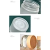 Empty Clear Glass Round Jars with Wooden Lids Travel Bottle Lotion Cream Sample Storage Container 5/10/15/20/30/50/60g Wholesale 5
