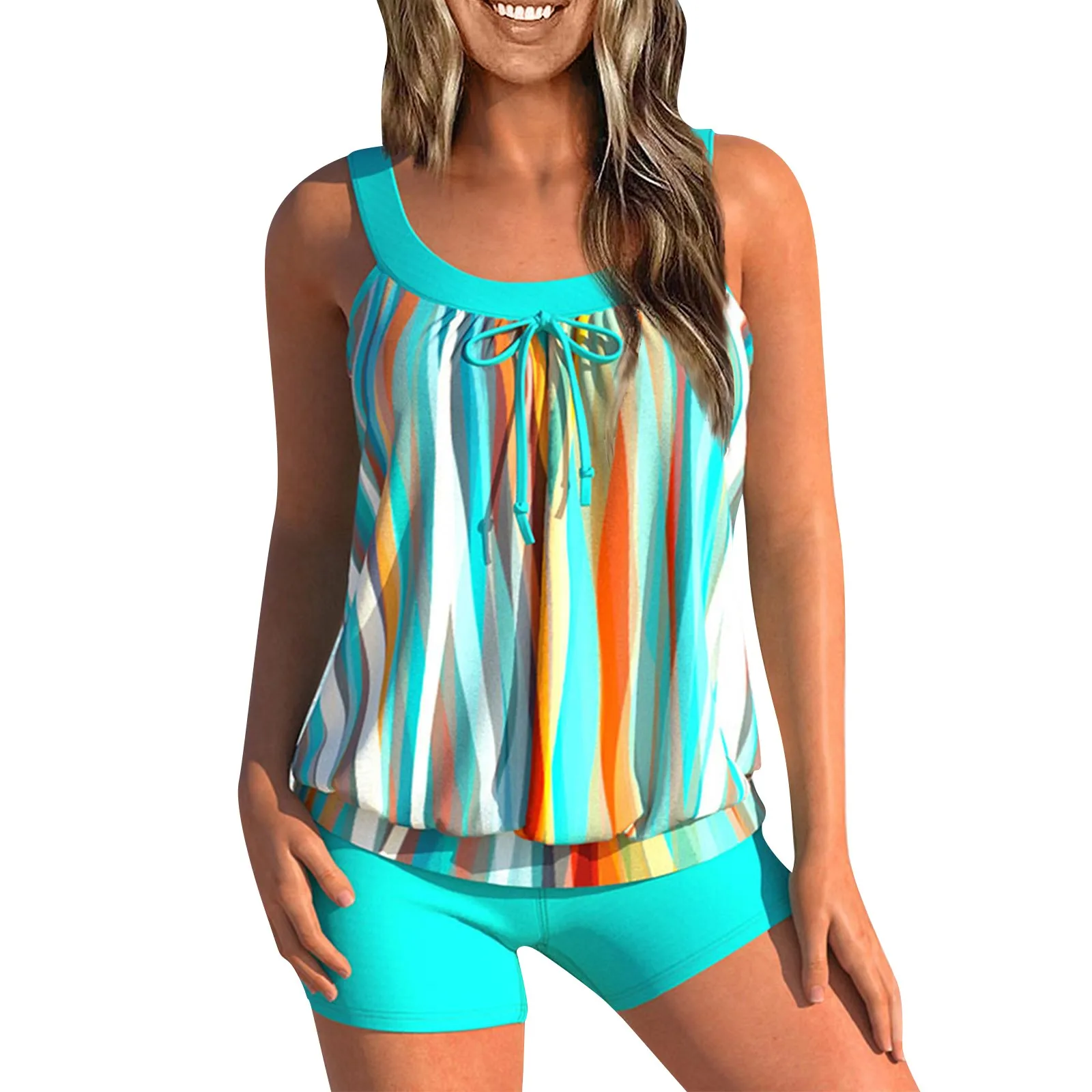 купальник женский Women's Sexy Slim Fit Printed Sling Split Bikini Plus