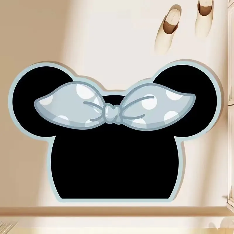 Floor Mat Disney Mickey Minnie Carpets Cartoon Cute Diatom Ooze Floor Mat Kitchen Bath Anti Slip Water-Absorbing Quick-Drying Carpets