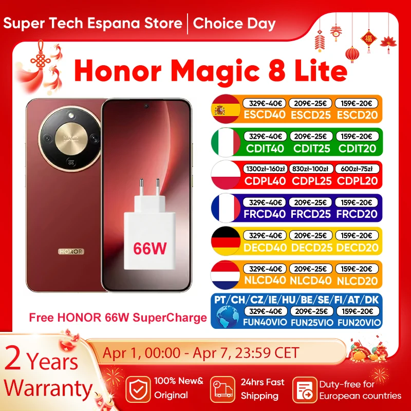 HonorMagic8LiteEU-VersionSnapdragon6Gen4IP69K2,5mSturzfestStaubresistent7500mAh66WSupercharge108MPOISAI-KameraeSIM6,79Zoll120HzAMOLED-AliExpress