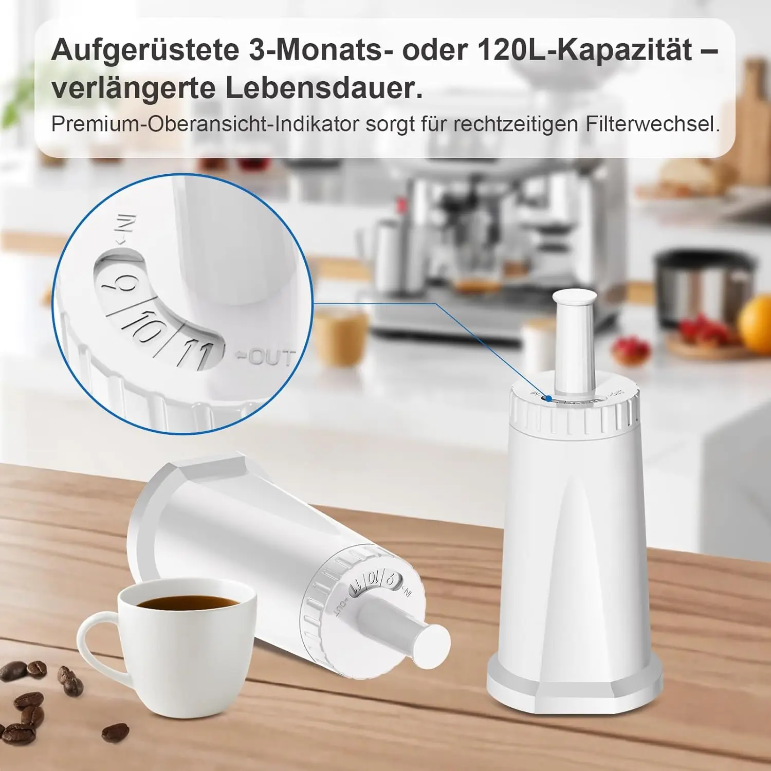Premium Water Filter Cartridge for Fully Automatic Coffee Machines