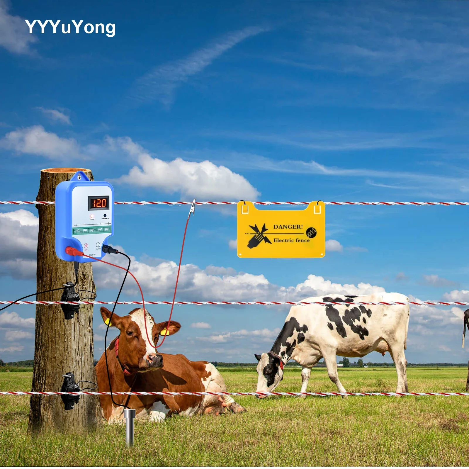 รูปสินค้า รั้วไฟฟ้าป้องกันสัตว์ปีกและปศุสัตว์