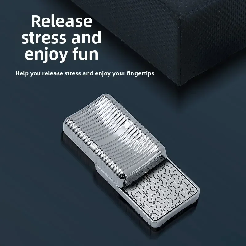 EDC Fidget Slider Roterende Metalen Zeep Anti Druk Sensorisch Speelgoed Focal Table Speelgoed Met Zachte Magnetische Schuifrege