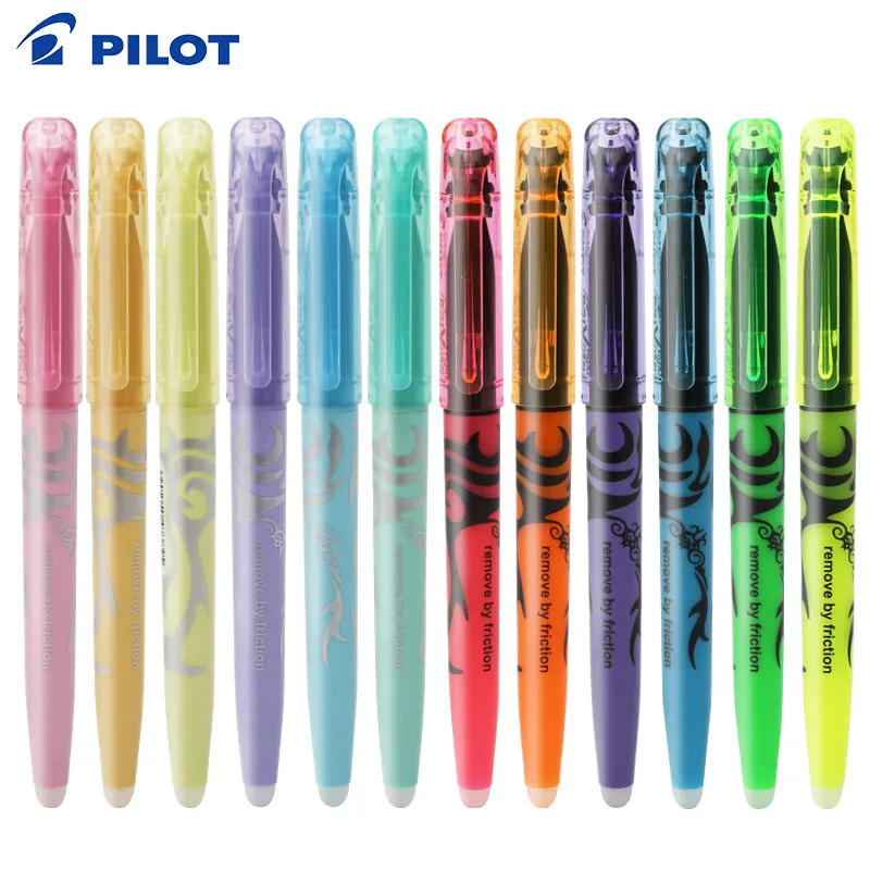 6/12pcs PILOT SW-FL Frixion Erasable Highlighter Pastel Color Fluorescent Marker Pen 12 Colors Japan Highlighters | Канцтовары для