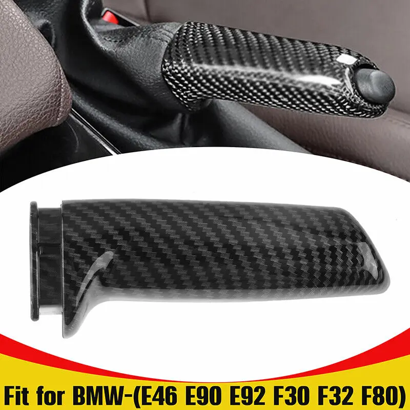 Carbon Fiber Appearance Front Handbrake Brake Handle Cover Suitable For BMW E46 E60 E90 E92 F30 F31 F32 F33 F34 2012-