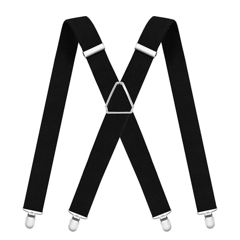 Elastic Polyester Suspenders Men 4 Clips Vintage Men's Women Suspender Trousers Wedding Suspension For Skirts Suspenders 4 Clip