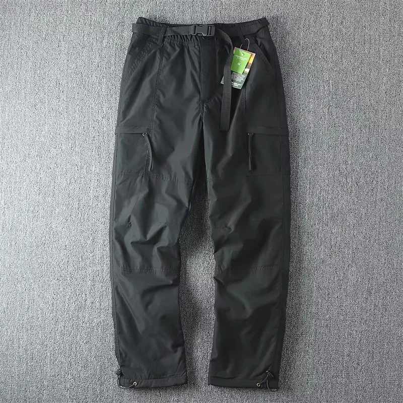 Men's Outdoor Hiking Pants Windproof Waterproof Fleece-Lined Thickened Softshell Cold-Resistant Autumn Winter Warm Outdoor Gear