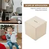 3Pcs Painted Saving Bank Wood Money Box Diy Wooden Saving Bank Kids Coin Storage Jar Multi Function Piggy Bank Home Decor 1