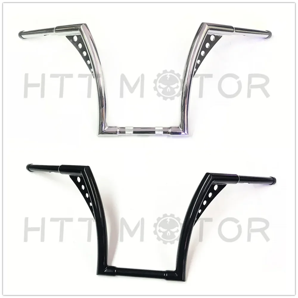 Chrome Ape Hanger 1.25 "12" Rise Manubrio Per Harley Davidson Softail Chopper Sportster Aftermarket Ricambi Moto