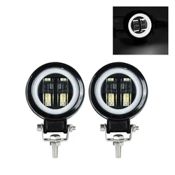 Compact 3 LED Offroad Beam Light with Red Halo Accent (2x white A)