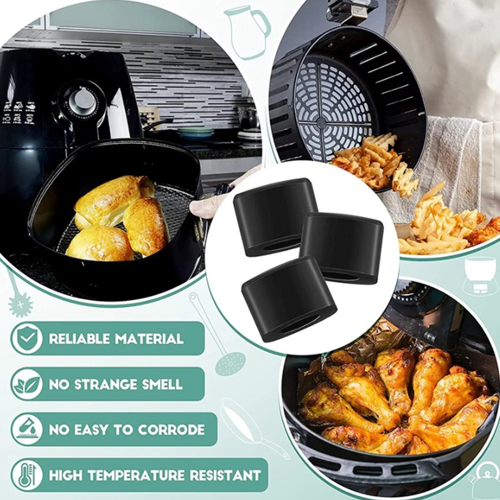 20PCS Air Fryer Rubber Bumpers Air Fryer Pieces Non-Scratch Protective Covers for AirFryer Grill Pan Kitchen Cooking