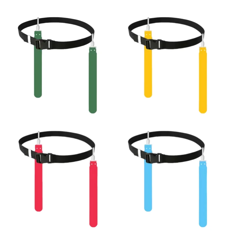 Soccer Waist Flag Webbing PVC Rugby Flags Bright Color Adjustable Competition Training American Football Flag For Youth Adult