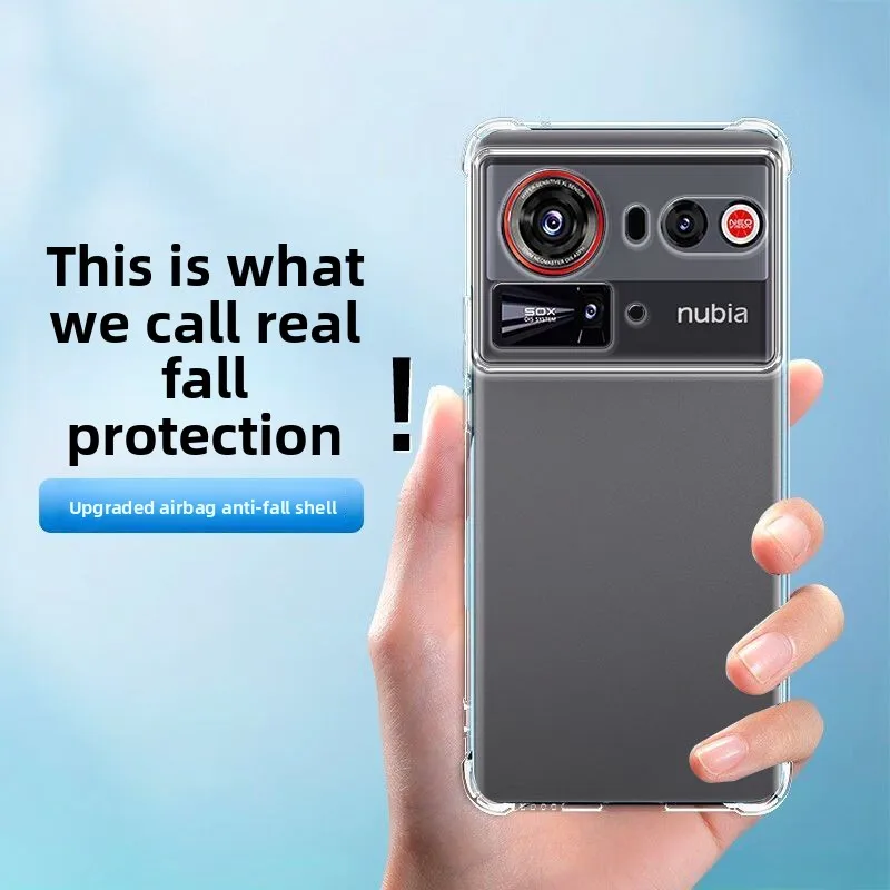 Enhanced Product Title:  
Simple Transparent Air Cushion TPU Drop-proof Phone Case